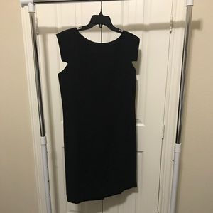 Sleeveless black dress by M.M. LaFleur